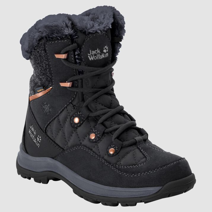 Jack Wolfskin Womens Cold Bay Texapore Mid Winter Boots Black/Dark Grey 574018WMC